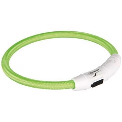 Flash lysring USB, L-XL: 65 cm/ø 7 mm, grøn